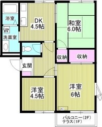 フレグランス泉Ｂ棟の物件間取画像